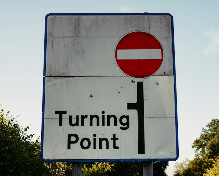 Turning Point Sign by Roger Bradshaw from Unsplash